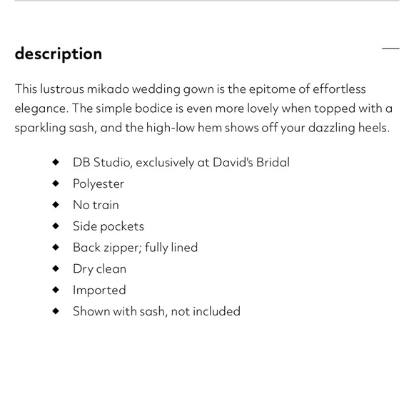 DB Studio Mikado High-Low Wedding Dress - Picture 7 of 7